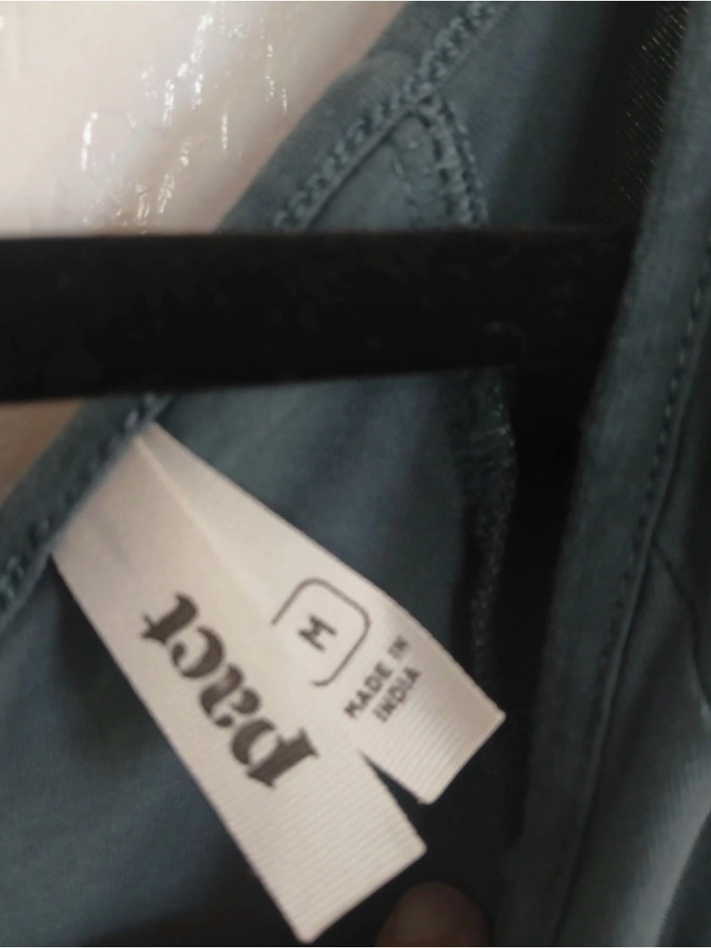 ‼️NWOT: Pact Organic Ore Blue/Green Cross-back Fit & Flare Dress - M - Picture 3 of 3